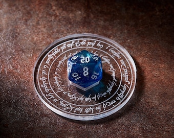 Elven Magic Acrylic Dice Holder: RPG Gaming Display