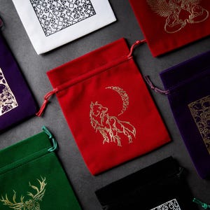 Dice Bag | Drawstring Dice Pouch case holder Dice Storage Bag organizer for MTG Games RPG Tabletop gaming Adventure Fantasy