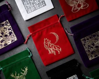 Velvet Dice Bag: RPG Tabletop Gaming Pouch - [Design Choice]