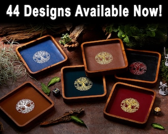 Faux Leather Mini Dice Tray: 44 Designs, RPG Tabletop Gaming