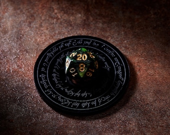 Elven Magic Acrylic Dice Holder: RPG Tabletop Gaming Display