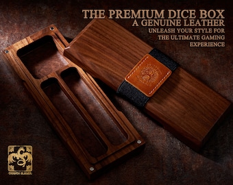 Game Master Dice Box with Leather Strap | DnD & MTG RPG Dice Chest for Tabletop