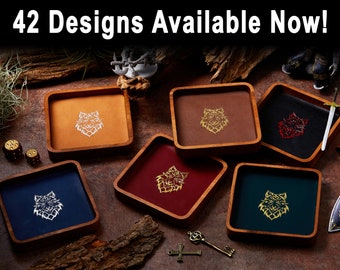 Faux Leather Mini Dice Tray: RPG Gaming, 44 Designs