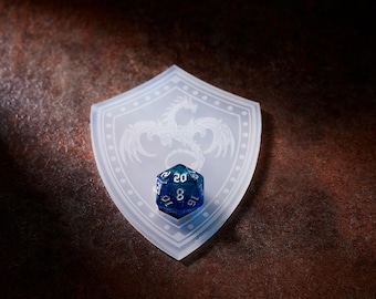 Dragon Shield Dice Holder: White Acrylic RPG Display