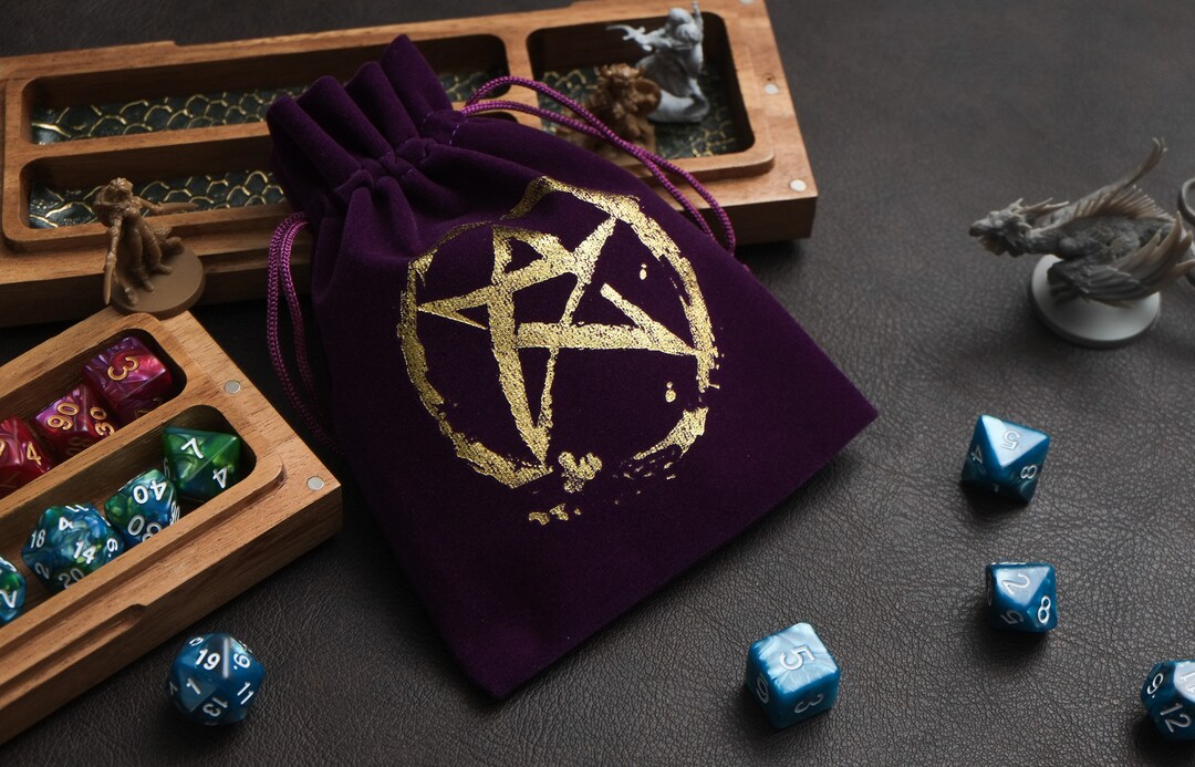 Evening Star Dice Bag Drawstring Dice Pouch Case Holder Dice Storage
