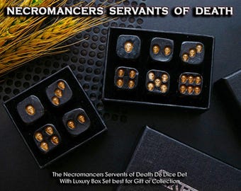 Necromancer Resin Dice Set: Reaper Skull D6 - Tabletop Gaming