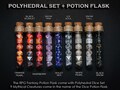 Polyhedral Dice Set of 7 with RPG Fantasy Potion Flask | Dice Holder Storage Organizer for Dragons MTG Tabletop gaming Adventure Dungeons product logo