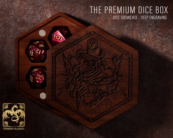 The  Alchemist Dice Box | Premium Dice Box DnD | Dice Chest Case Holder Storage tray for Dragons MTG RPG Tabletop gaming Adventure Dungeons