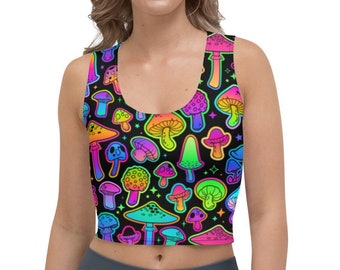 Psilo Crop Top (top de cultivo rave, top de cultivo de festival, ropa rave, traje rave)