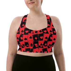 Ace Of Hearts Longline Top  (rave crop top, festival crop top, rave wear, rave outfit)