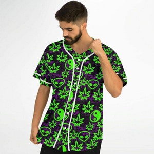 Ganja Graffiti Jersey (rave jersey, festival jersey, rave top, festival top, rave wear, rave shirt)