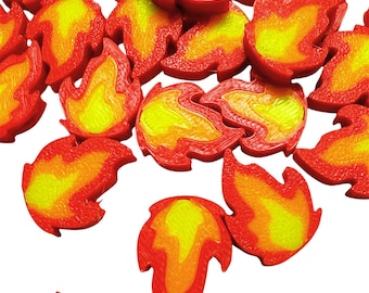 Fire Kandi Beads | fire emoji beads, flame focal beads for bracelets, festival jewelry, plur trading beads, diy kandi supplies, rave jewelry