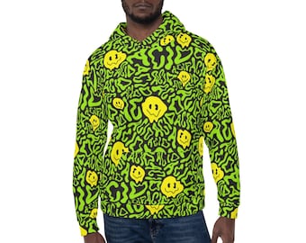 Acid Smilez Print Hoodie | Rave Festival Jacket