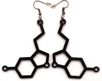 Serotonin Earrings | Molecule Earrings - Rave Earrings - Festival Earrings