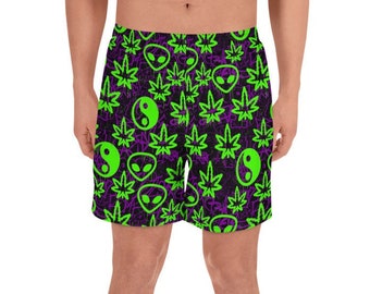 Pantalones cortos de grafiti de ganja
