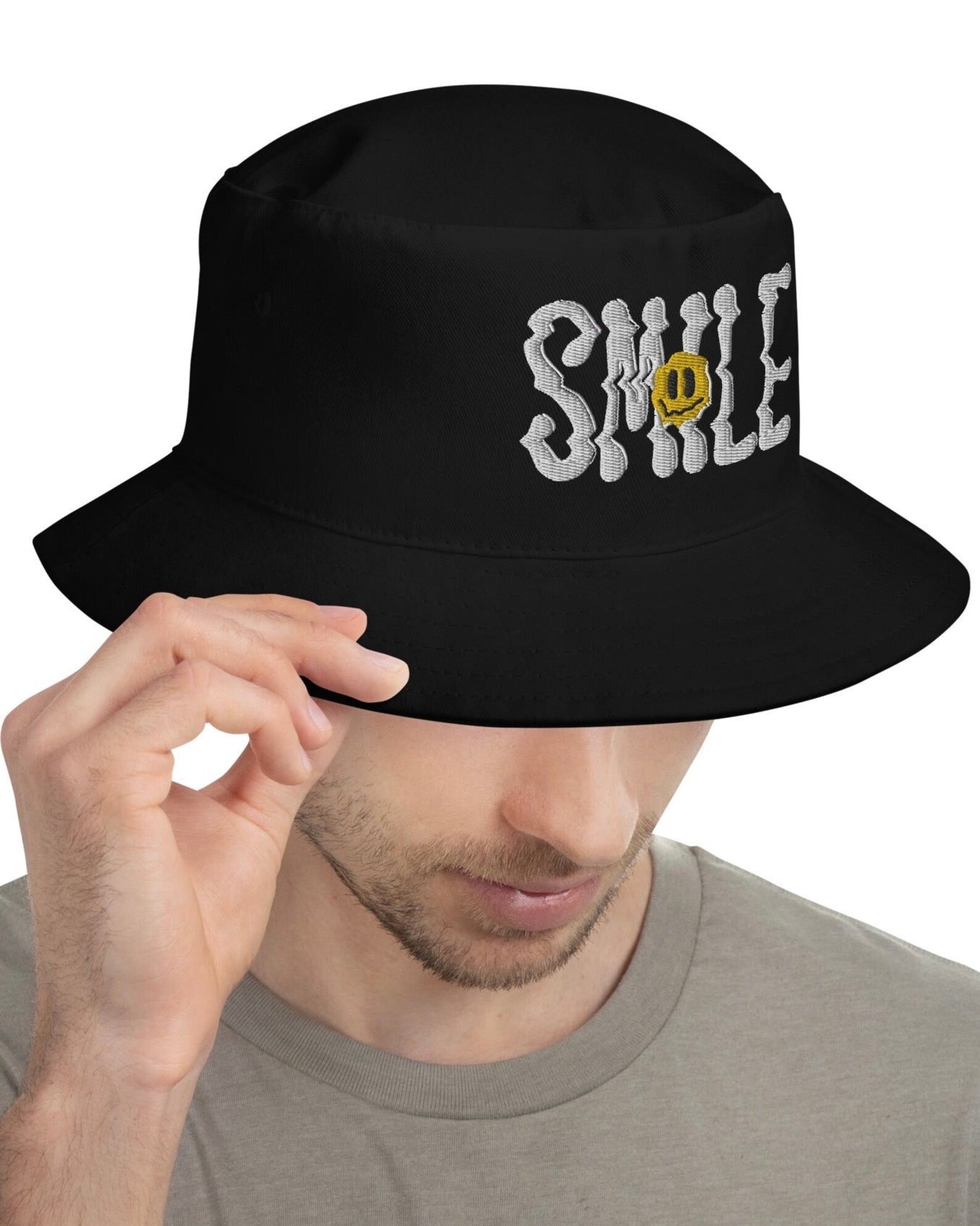 Smile Bucket Hat | Rave Bucket Hat - Trippy Bucket Hat - Men's Rave ...