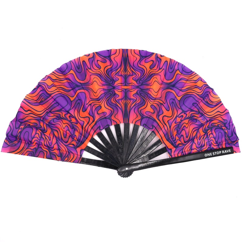 Amethyst Fire Hand Fan rave Hand Fan Festival Hand Fan Rave Etsy