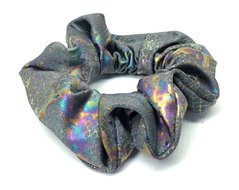 Prismatic Snakeskin Stash Scrunchie | Secret Pocket Hair Tie