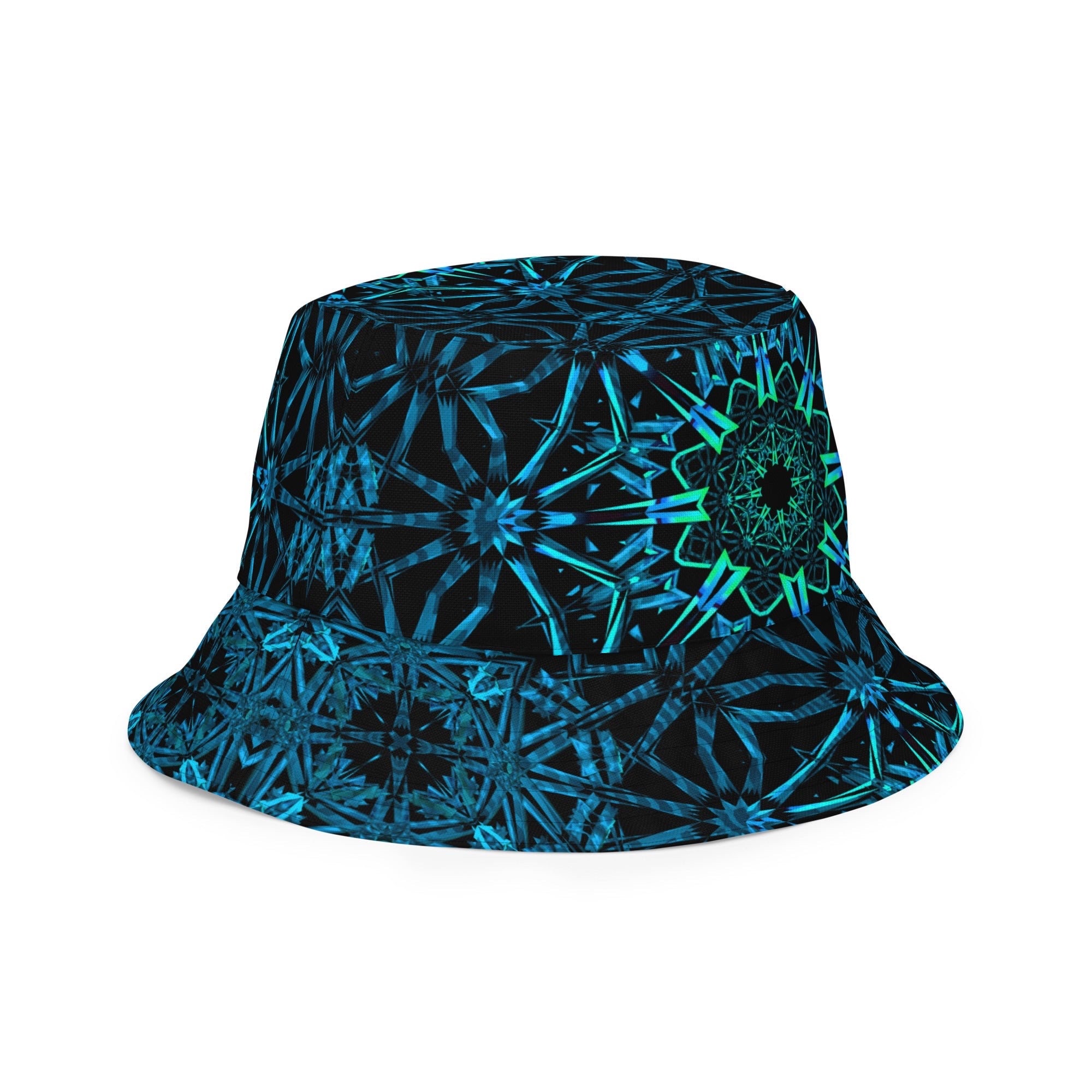 Fractals Reversible Bucket Hat | Rave Bucket Hat - Festival Bucket Hat ...