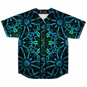 Fractals Baseball Jersey (rave jersey, festival jersey, rave shirt, festival shirt, rave wear, rave button up)