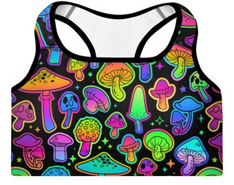 Top acolchado Psilo (top rave, crop top festival, ropa rave, traje rave) (traje rave, top rave, sujetador rave, traje rave trippy)