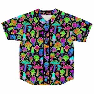 Psilo baseball Jersey (rave jersey, festival jersey, rave shirt, festival shirt, rave wear, rave button up)