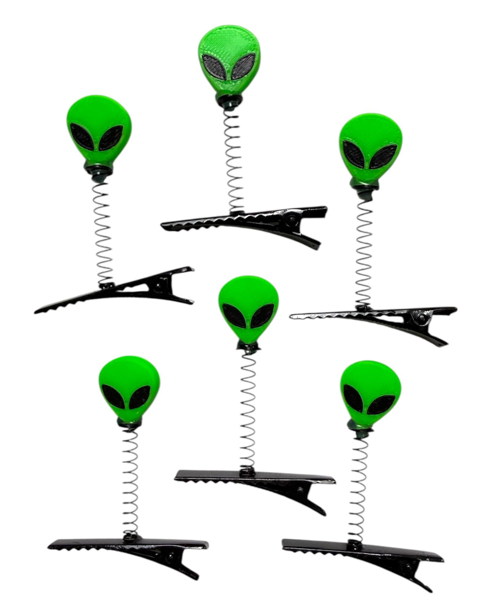 Alien Head UV Glow in the Dark Sprout Clips 6-PC Set | Rave Sprouts ...