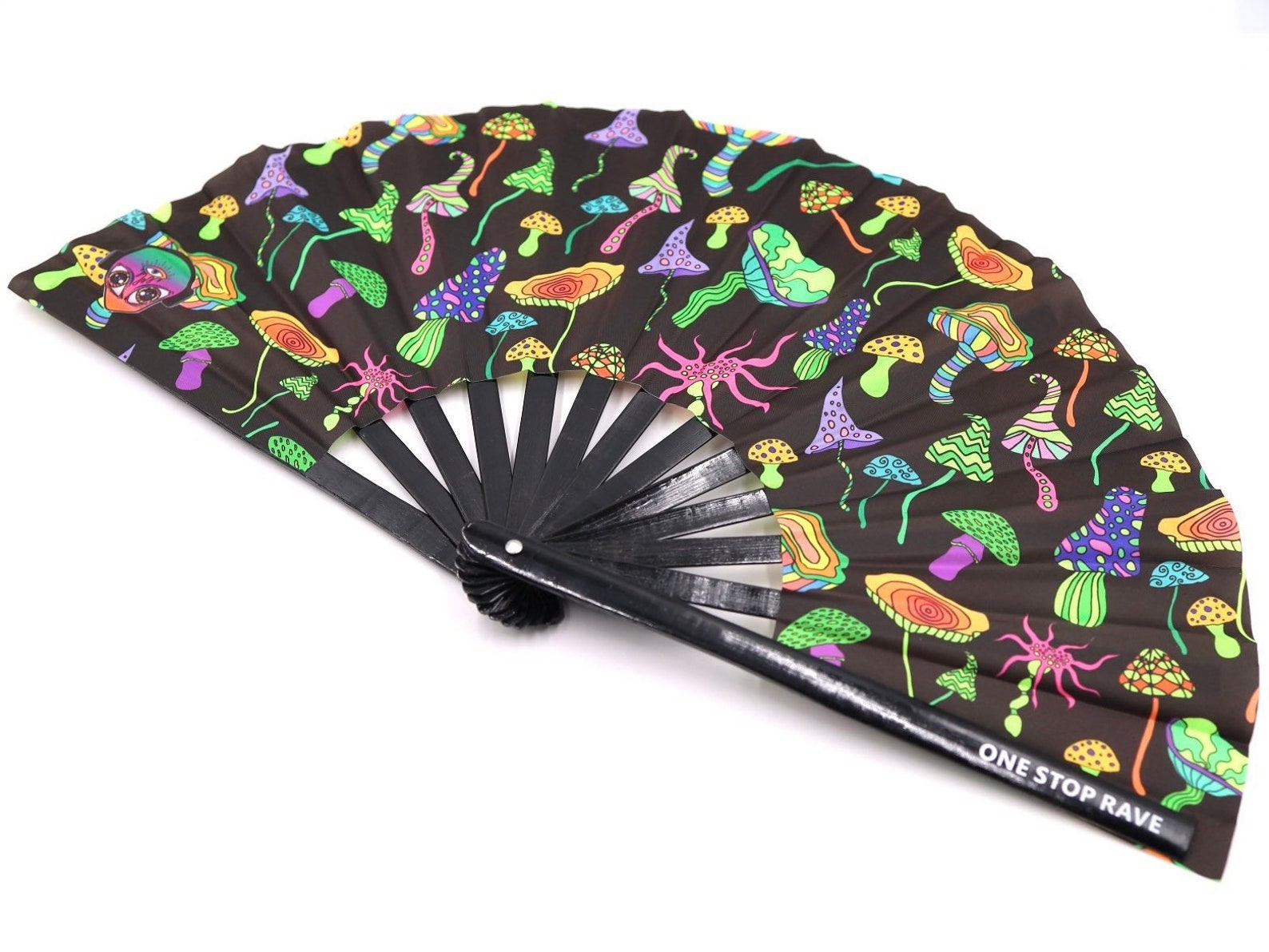 Shroom Hand Fan hand Fan Rave Fan Rave Hand Fan Festival Etsy