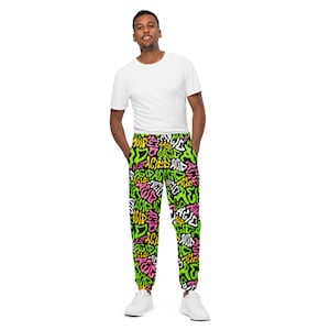 Candy Acid  Unisex Joggers | Rave Joggers - Festival Joggers - Rave Pants - Festival Pants - Zipper Pocket Joggers