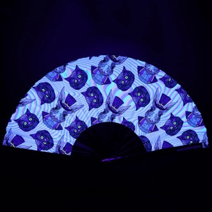 Down The Rabbit Hole Hand Fan | Rave Hand Fan - Festival Hand Fan - Rave Fan - Festival Fan - Bamboo Hand Fan - Large Hand Fan