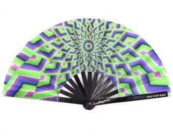 Third Eye Hand Fan | Trippy Hand Fan - UV Hand Fan