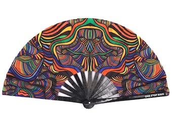 Rafiki Hand Fan | Rave Hand Fan - Festival Hand Fan - Rave Fan - Festival Fan - Large Hand Fan - Mini Hand Fan