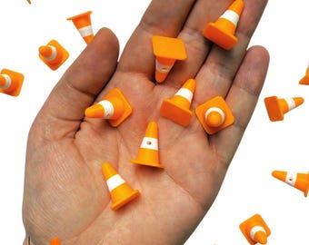 Traffic Cone Kandi Beads | rave beads, orange beads for bracelets, festival jewelry, plur trading beads, diy kandi supplies, rave jewelry