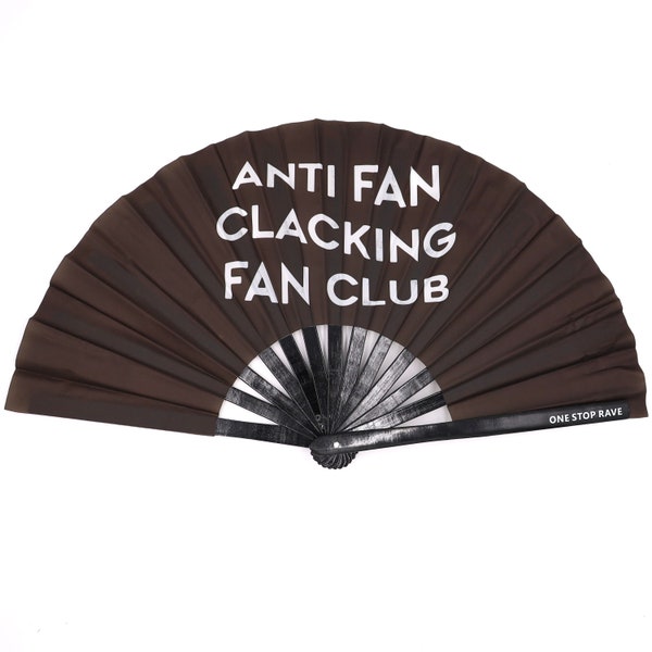 Anti Fan Clacking Fan Club Hand Fan | Rave Hand Fan - Festival Hand Fan - Rave Fan - Festival Fan - Large Hand Fan