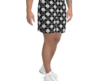 All Smiles Recycled Athletic Shorts (Rave Shorts, Herren Rave Shorts, Rave Kleidung, Rave Outfit, Herren Rave Kleidung)