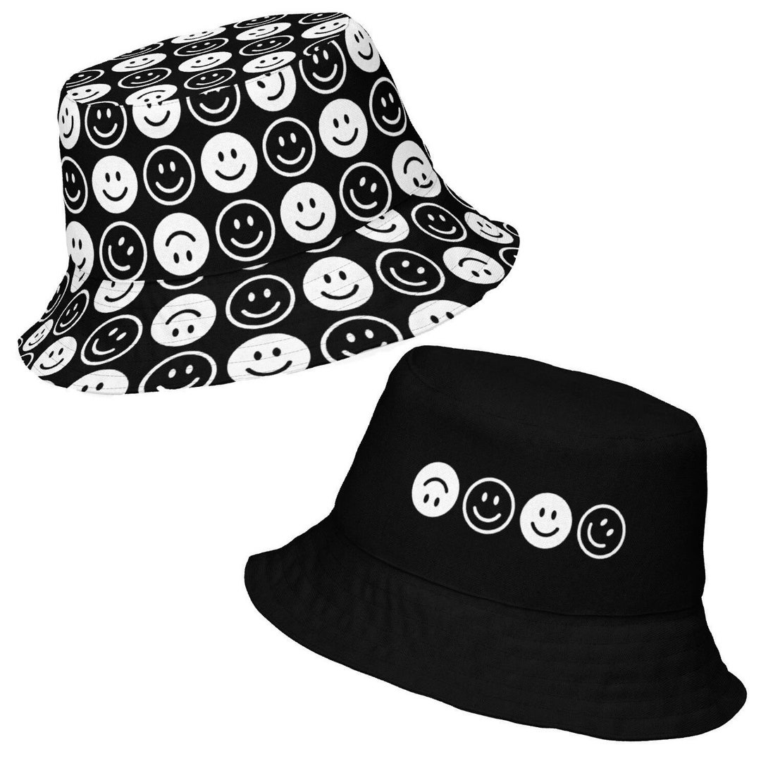 All Smiles Reversible Bucket Hatn Rave Hat, Rave Bucket Hat, Festival