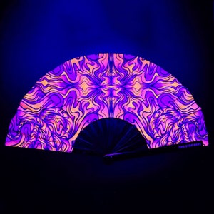 Amethyst Fire Hand Fan | Rave Hand Fan - Festival Hand Fan - Rave Fan - Festival Fan - Large Hand Fan - Large Rave Fan