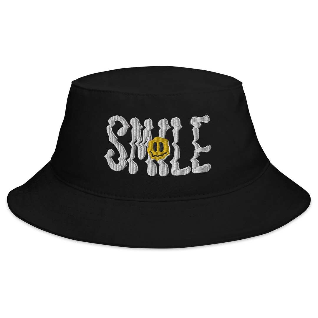 Smile Bucket Hat rave Bucket Hat Trippy Bucket Hat Mens Etsy