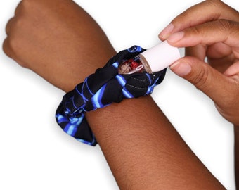 Blue Surge Stash Scrunchie | Festival Rave Secret Pocket