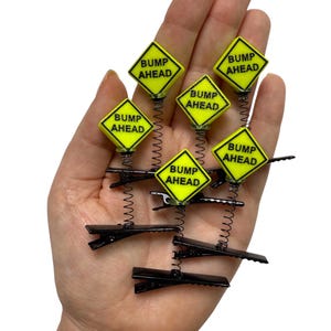 Bump Ahead UV Sprout Clips 6-PC Set | Rave Sprouts - Festival Trinkets - Rave Accessories - Hair Clips - Hat Clips
