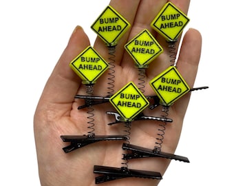 Bump Ahead UV Sprout Clips 6-PC Set | Rave Sprouts - Festival Trinkets - Rave Accessories - Hair Clips - Hat Clips