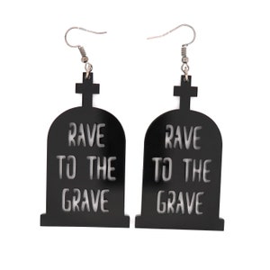 Rave To The Grab Ohrringe | Rave Ohrringe - Halloween Rave Outfit - Gothic Rave Outfit - Emo Rave