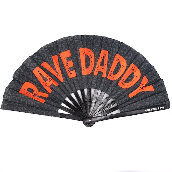 Rave Daddy Hand Fan | Rave Fan - Festival Fan - Large Hand Fan - Large & Mini Hand fan - Bamboo Hand Fan
