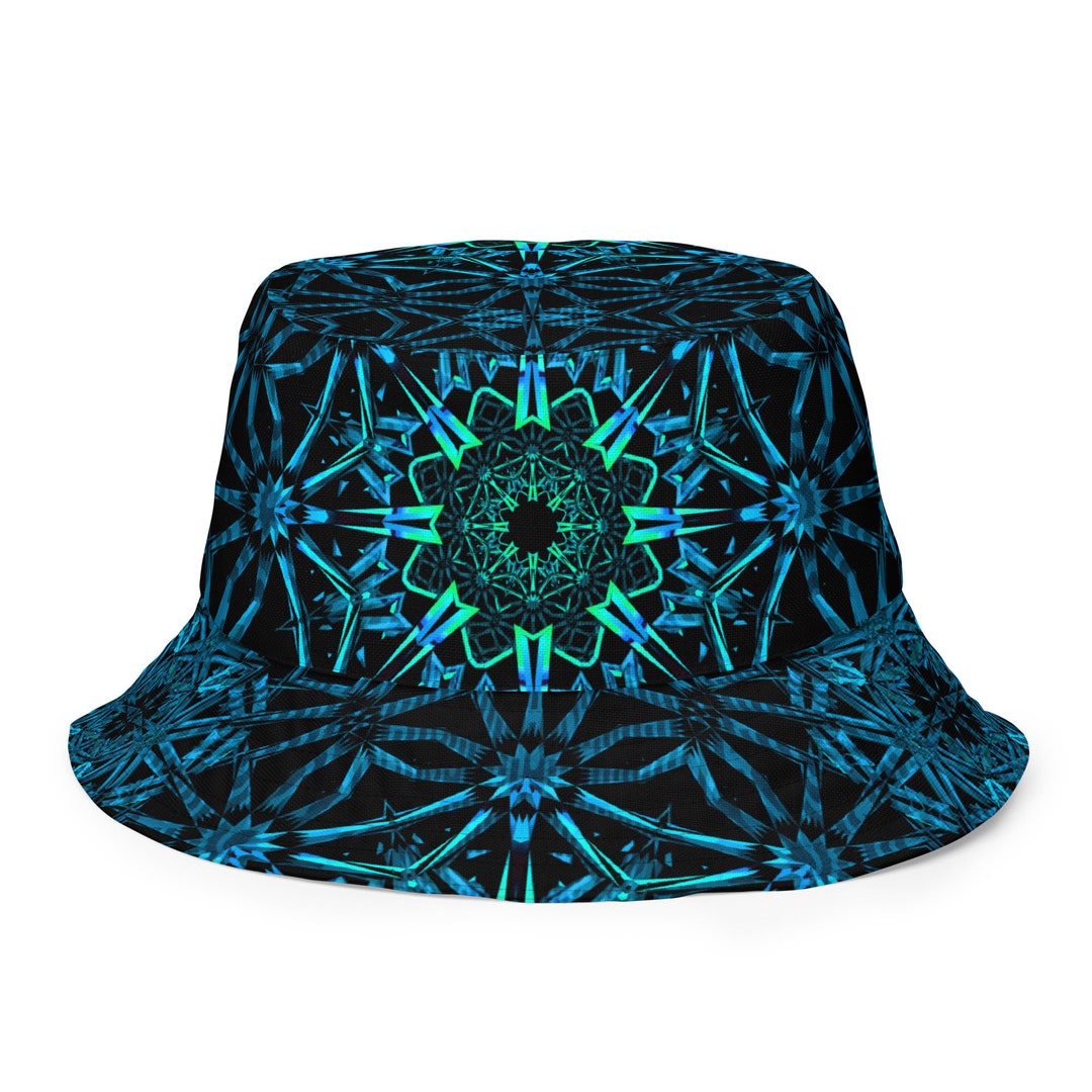 Fractals Reversible Bucket Hat Rave Hat, Rave Bucket Hat, Festival
