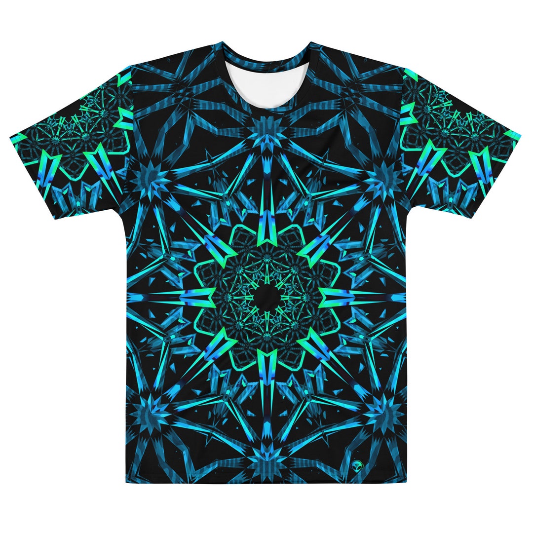 Polyester Rave Shirts Fractals T-shirt (rave Shirt, Rave T-shirt, Mens Rave Clothes, Mens ...