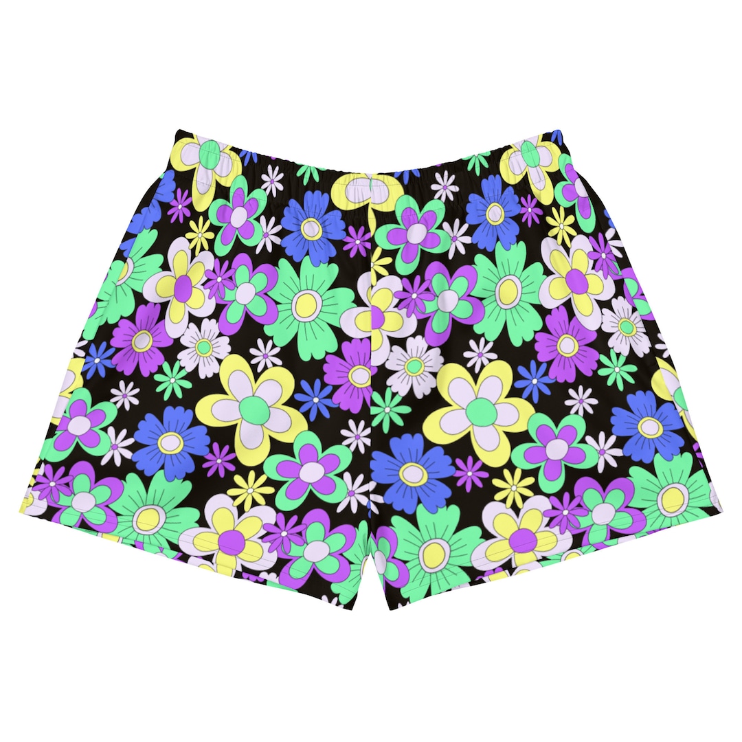 Crazy Daisy Recycled Shorts rave Shorts Festival Shorts Etsy