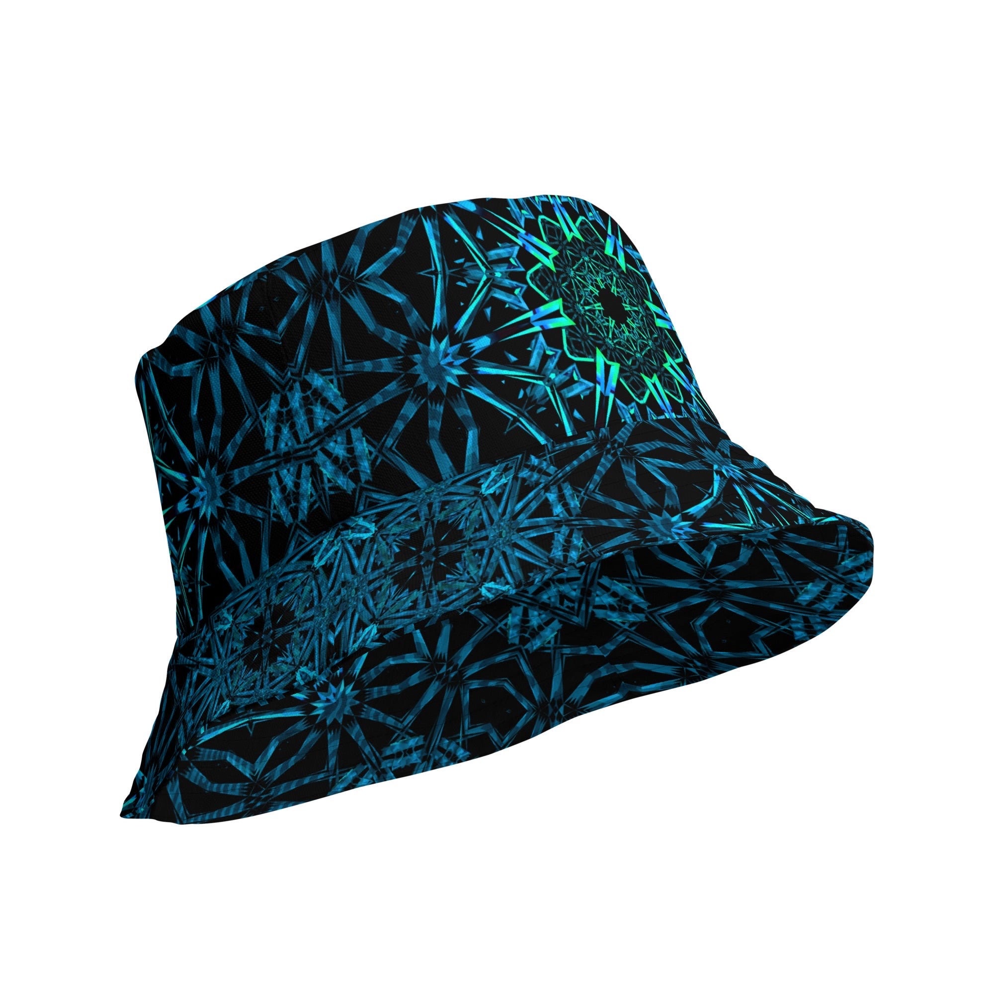 Fractals Reversible Bucket Hat | Rave Bucket Hat - Festival Bucket Hat ...