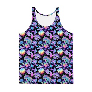 Shroomin Black Tank Top (mens rave outfit, rave tank top, festival tank top, rave top, festival top, rave wear, rave outfit)