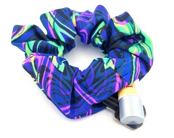 Acid Melt Stashie  | Stash Scrunchie - Hidden Pocket Scrunchie - Secret Pocket Scrunchie