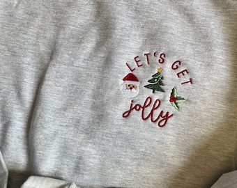 Christmas Crewneck Sweater, Let's Get Jolly